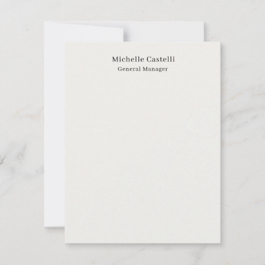 Carte De Correspondance Couleur Pastel Professionnel Unique Classique Simp (Devant)