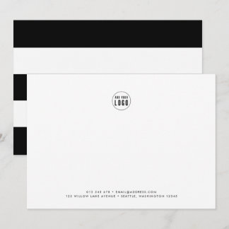 Carte De Correspondance Couleur personnalisée et bandes blanches Ajouter u