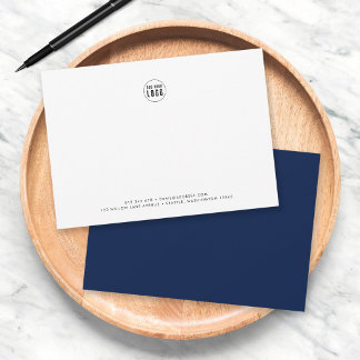 Carte De Correspondance Couleur personnalisée Moderne Minimaliste Ajouter 