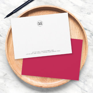 Carte De Correspondance Couleur personnalisée Moderne Minimaliste Ajouter