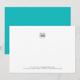 Carte De Correspondance Couleur personnalisée Moderne Minimaliste Ajouter