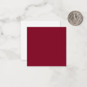 Carte De Correspondance Couleur solide bordeaux (Devant/Arrière en situation)