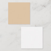 Carte De Correspondance Couleur solide Burly Wood (Devant / Derrière)