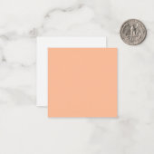 Carte De Correspondance Couleur solide Fuzz Peach (Devant/Arrière en situation)