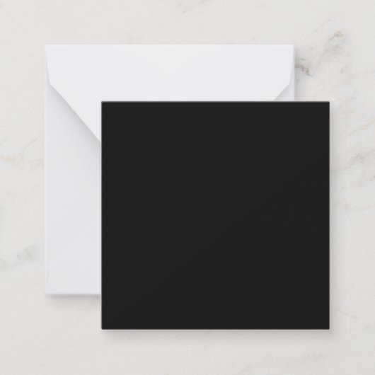 Carte De Correspondance Couleur solide noire pure (Devant)