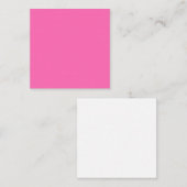 Carte De Correspondance Couleur solide rose chaud (Devant / Derrière)