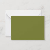 Carte De Correspondance Couleur solide vert olive (Dos)