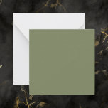 Carte De Correspondance Couleur solide verte Sage<br><div class="desc">Sage Vert Couleur Solide. Un vert sage moderne et raffiné qui respire l'élégance naturelle. Cette couleur saisit l'essence d'un sol forestier ombragé. Parfait pour ceux qui recherchent une ambiance calme et terreuse. Cette teinte sophistiquée se fond harmonieusement dans l'esthétique moderne et classique. Appréciez la beauté sobre de cette ombre sereine....</div>