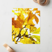 Carte De Correspondance Couleurs d'automne, feuille (Devant/Arrière en situation)