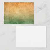 Carte De Correspondance Couleurs de Grunge - Orange & Vert (Devant / Derrière)