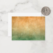 Carte De Correspondance Couleurs de Grunge - Orange & Vert (Devant/Arrière en situation)