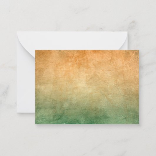 Carte De Correspondance Couleurs de Grunge - Orange & Vert (Devant)