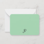 Carte De Correspondance Couleurs élégantes de script de monogramme manuscr (Dos)