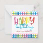 Carte De Correspondance Couleurs Lumineuses Joyeuses Enceinte Cadeau Anniv (Devant)