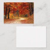 Carte De Correspondance Couleurs saisonnières de l'automne (Devant / Derrière)