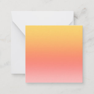 Carte De Correspondance Couleurs simples - Jaune à Misty Pink ombre