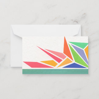 Carte De Correspondance Couleurs Vives de Printemps