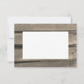 Carte De Correspondance Country Barn Wood Mariage Merci Note (Dos)