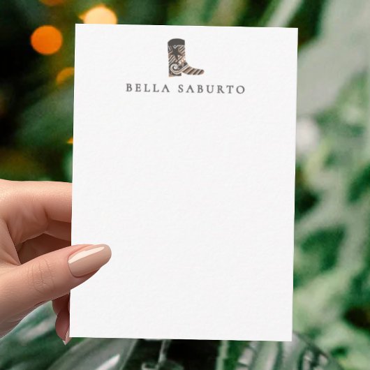 Carte De Correspondance Country Boot Flat Note Card