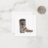 Carte De Correspondance Country Western Boot (Devant/Arrière en situation)