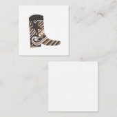 Carte De Correspondance Country Western Boot (Devant / Derrière)