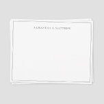 Carte De Correspondance Couple à double bordure noire<br><div class="desc">Black Double Border Couple Note Card - une note rapide remerciant des amis,  un invitation à un dîner,  une visite de week-end ou une escapade,  etc. Papeterie personnalisée avec une ambiance vintage classique.</div>