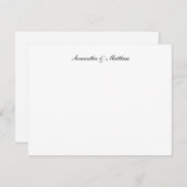 Carte De Correspondance Couple de script élégant classique (Devant / Derrière)