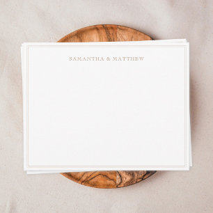 Carte De Correspondance Couple double bordure or