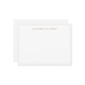 Carte De Correspondance Couple double bordure or (Devant/Arrière en situation)