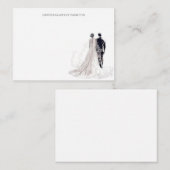 Carte De Correspondance Couple Mariage personnalisé (Devant / Derrière)