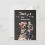 Carte De Correspondance Couple Merci Skeletal (Devant)