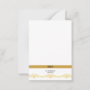 Carte De Correspondance Couple Monogramme mariage date décorative pensionn