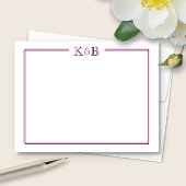 Carte De Correspondance Couple's Initials Newlyweds Monogram Wine Maroon