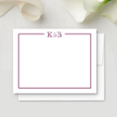 Carte De Correspondance Couple's Initials Newlyweds Monogram Wine Maroon