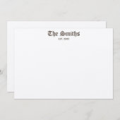 Carte De Correspondance Couples Personnalisé Brown Classic Calligraphie (Devant / Derrière)