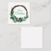 Carte De Correspondance Couronne aquarelle de cônes (Devant / Derrière)