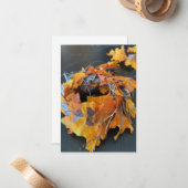 Carte De Correspondance Couronne d'automne charmante (Devant/Arrière en situation)