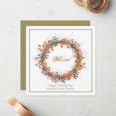 Carte De Correspondance Couronne d'automne personnalisée pour l'Action de (Devant/Arrière en situation)