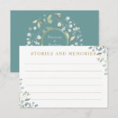 Carte De Correspondance Couronne de feuillage de laurier Souvenirs de fleu (Devant / Derrière)