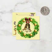 Carte De Correspondance Couronne de Noël (Devant/Arrière en situation)