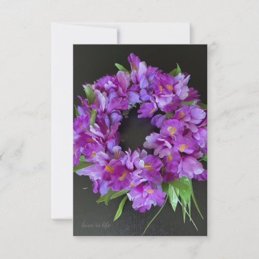 Carte De Correspondance Couronne Iris violette (Devant)