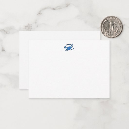 Carte De Correspondance Crabe bleu (Devant/Arrière en situation)