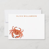 Carte De Correspondance Crabes bord de mer Personnalisé (Devant)