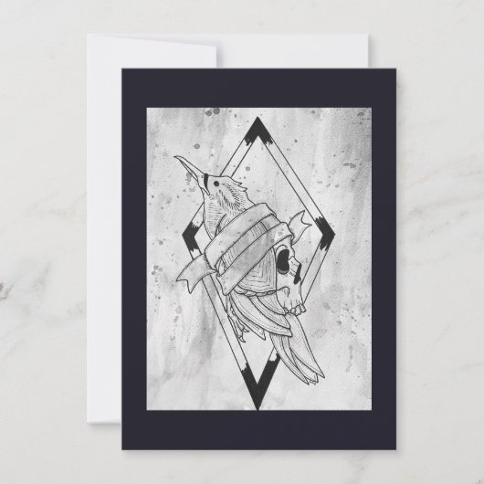 Carte De Correspondance Crâne Badass (Devant)