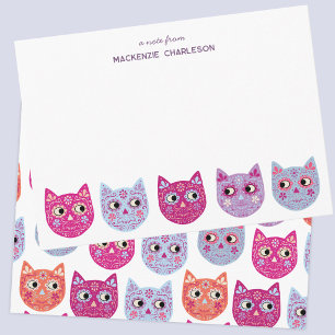 Carte De Correspondance Crâne de sucre de chat personnalisé