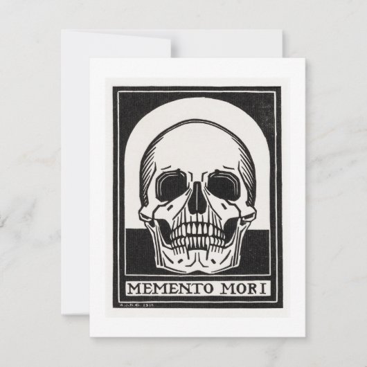 Carte De Correspondance Crâne Memento Mori (Devant)