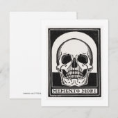 Carte De Correspondance Crâne Memento Mori (Devant / Derrière)