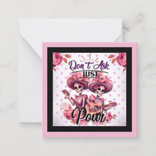 Carte De Correspondance Crâne pourpre et joli sucre (Devant)