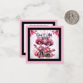 Carte De Correspondance Crâne pourpre et joli sucre (Devant/Arrière en situation)