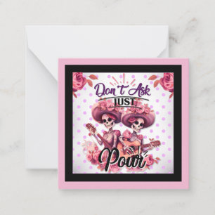 Carte De Correspondance Crâne pourpre et joli sucre